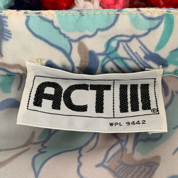 Vintage 1970s ACT III Union Made Pussy Bow Tie Collar Blouse Floral Prin… - Picture 7 of 16